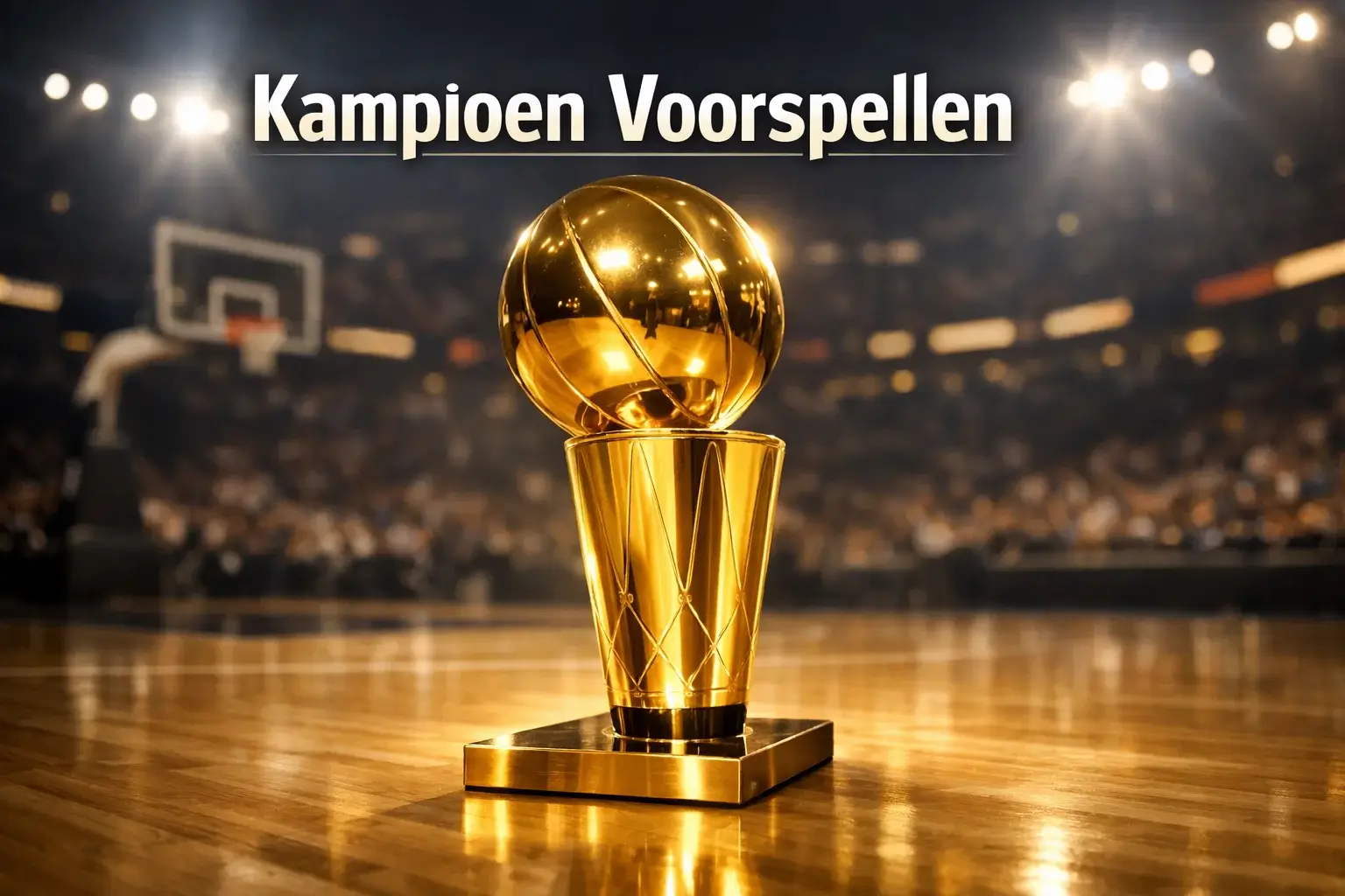 Basketbal kampioenschap trofee symboliseert het ultieme doel