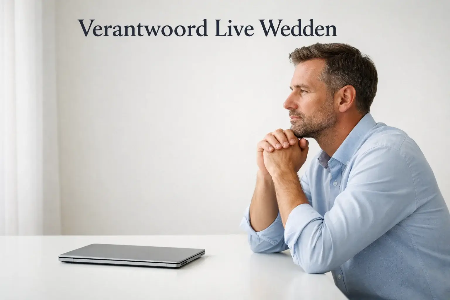 Persoon houdt pauze en denkt na over verantwoord wedgedrag